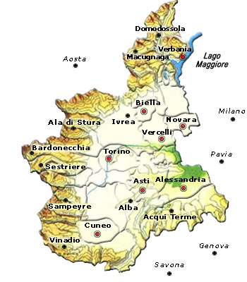 Mappa Regione Piemonte