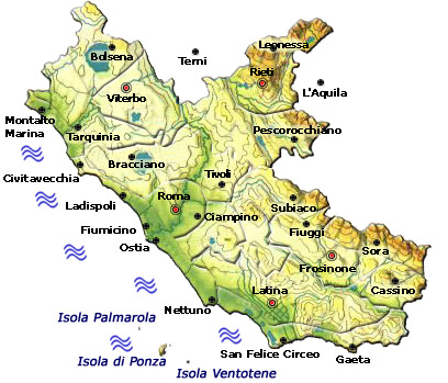 Mappa Regione Lazio