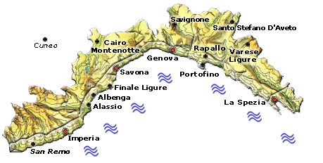 Mappa regione Liguria