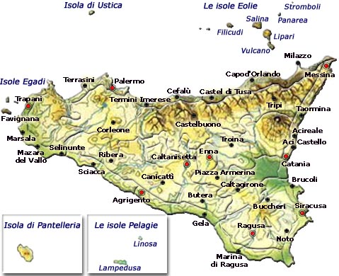 Mappa Regione Sicilia